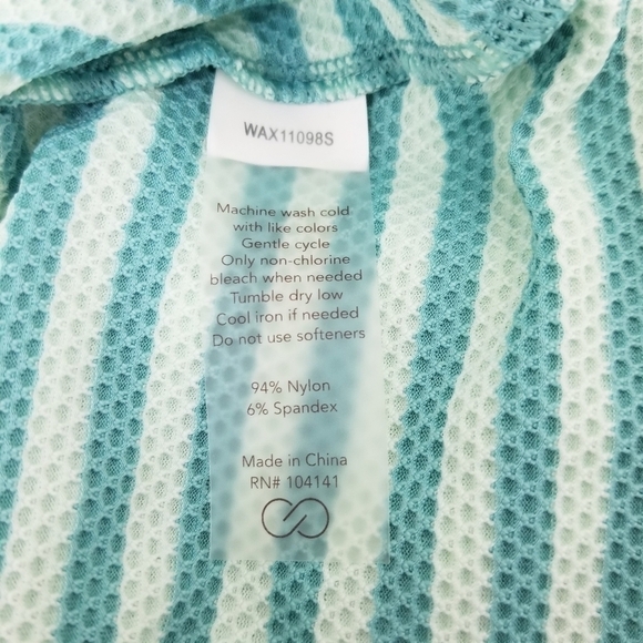 Calia by Carrie Underwood green striped waffle knit racerback tank top size M - Picture 10 of 10